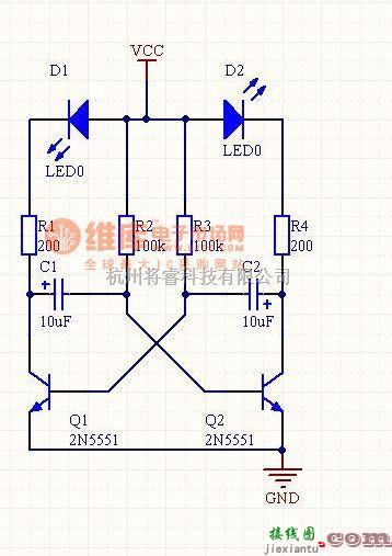 LED电路中的LED闪烁电路  第1张