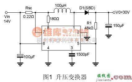 单片机制作中的MC34063应用电路升压变换器  第1张