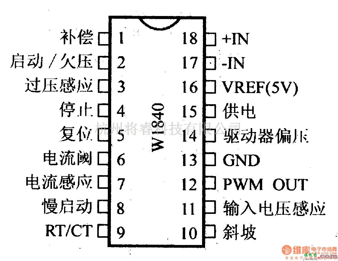 电源电路中的调压器.DC-DC电路和电源监视器引脚及主要特性 W1840等 控制电路系列  第2张