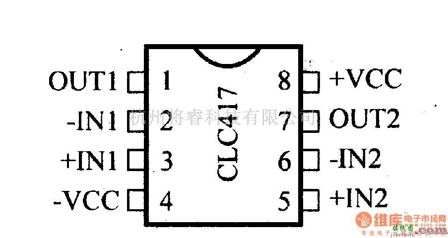 数字电路中的电路引脚及主要特性CLC417 可编程增益缓冲器  第2张