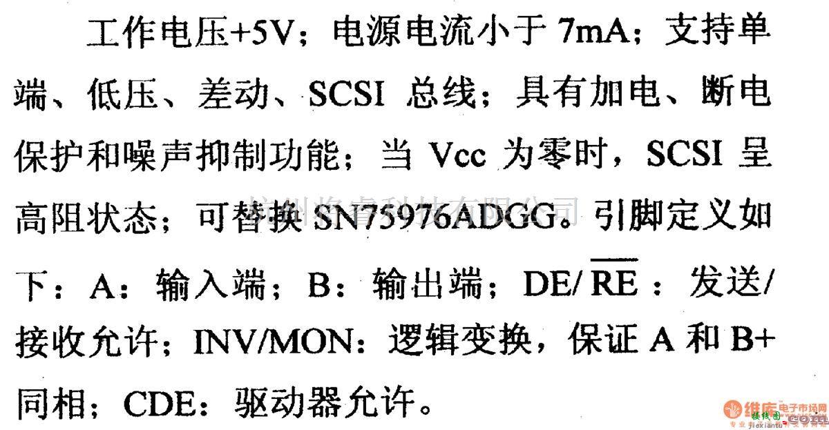 数字电路中的驱动器和通信电路引脚及主要特性SN75LVDM976 九通道收发器  第2张