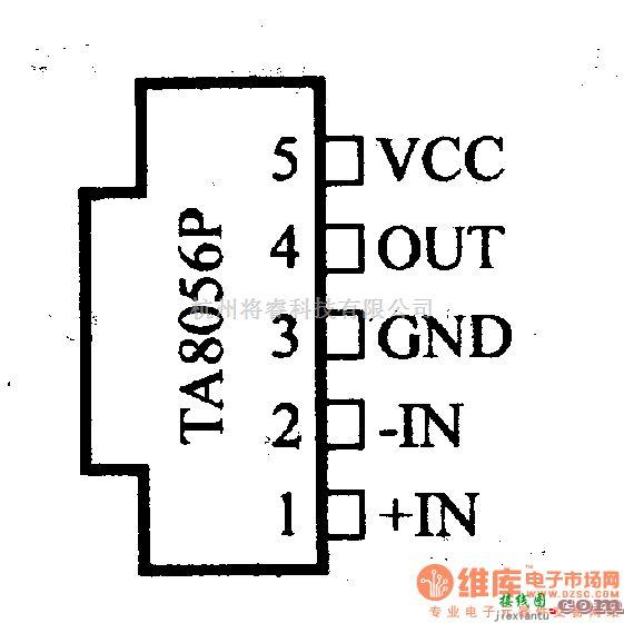 数字电路中的电路引脚及主要特性TA8056P 电压比较器(2A输出)  第2张