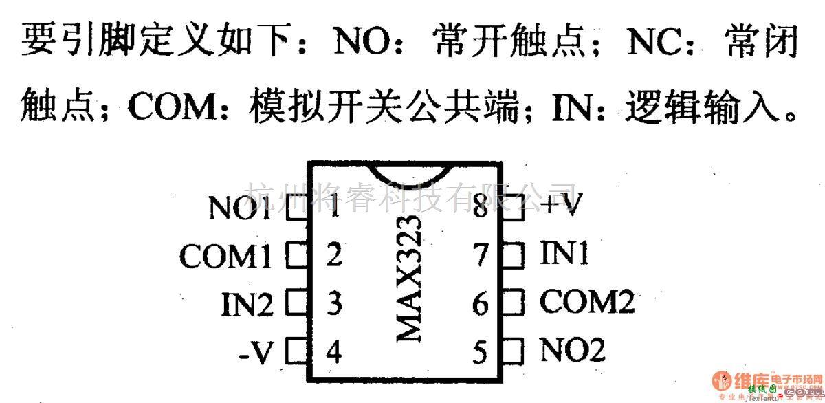 数字电路中的电路引脚及主要特性MAX323/324/325 模拟开关  第2张