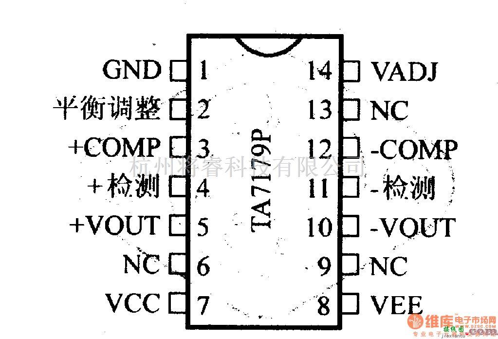 电源电路中的调压器.DC-DC电路和电源监视器引脚及主要特性 TA7179P 跟踪稳压器(正输出)  第2张