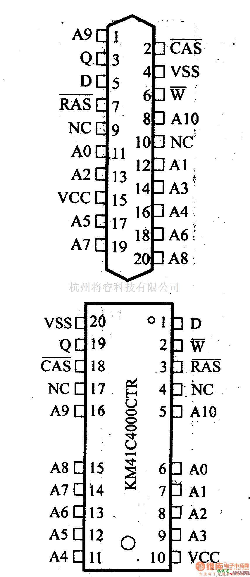 仪器仪表中的引脚及主要特性KM41C4000C/V4000A 动态RAM  第2张