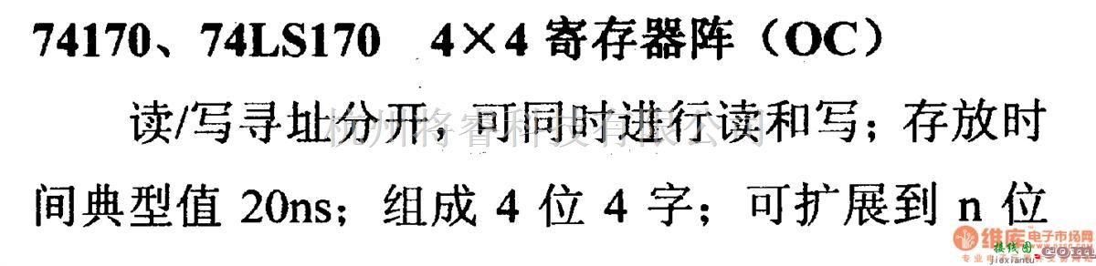 数字电路中的74系列数字电路74170.74LS170.4×4寄存器阵（ＯＣ）  第2张