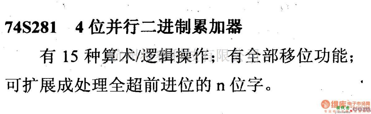 数字电路中的74系列数字电路74S281,4位并行二进制累加器  第2张