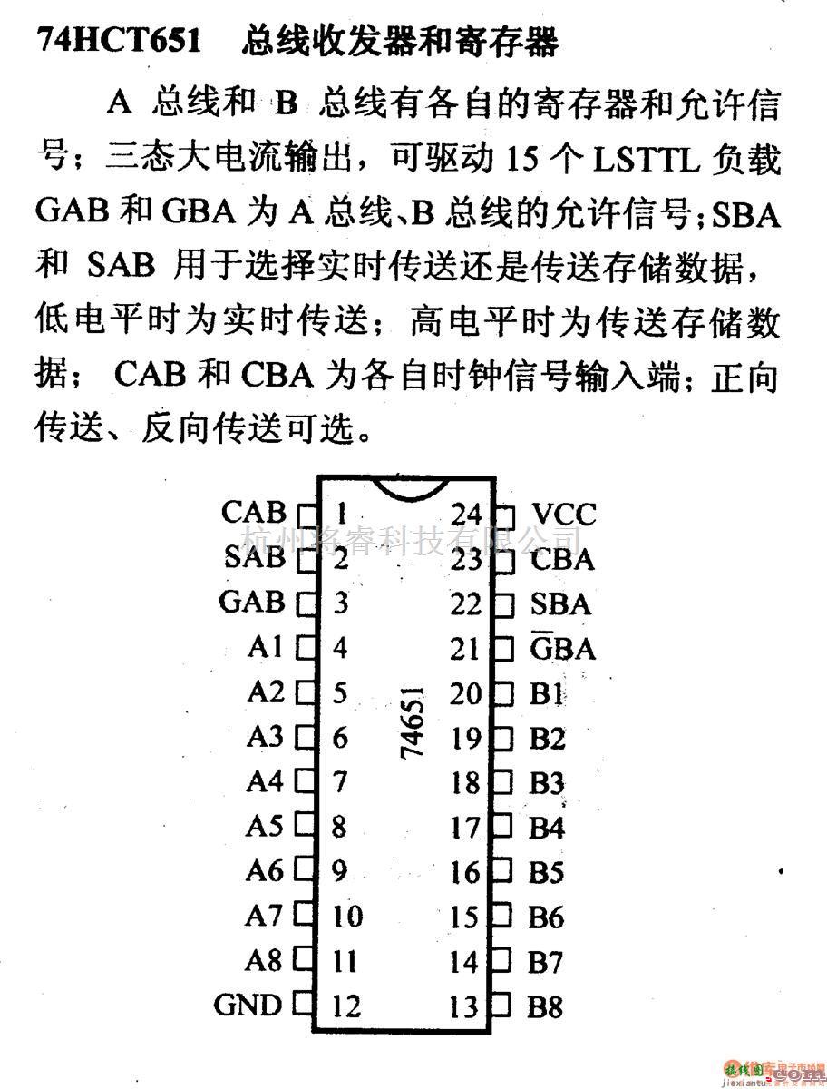 数字电路中的74系列数字电路74HCT65等总线收发器和寄存器  第1张