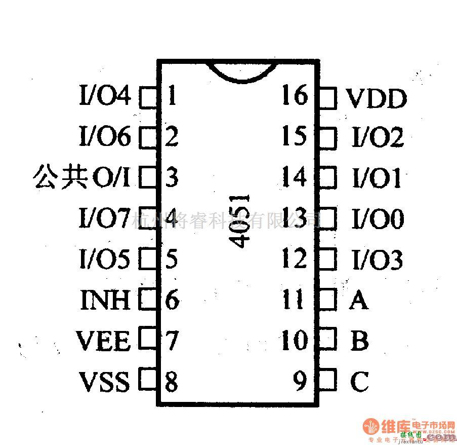 数字电路中的4000系列数字电路,4051等单8通道貌岸然模拟开关  第2张