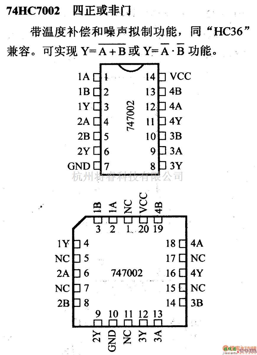 数字电路中的74系列数字电路74HC7002四正或非门  第1张