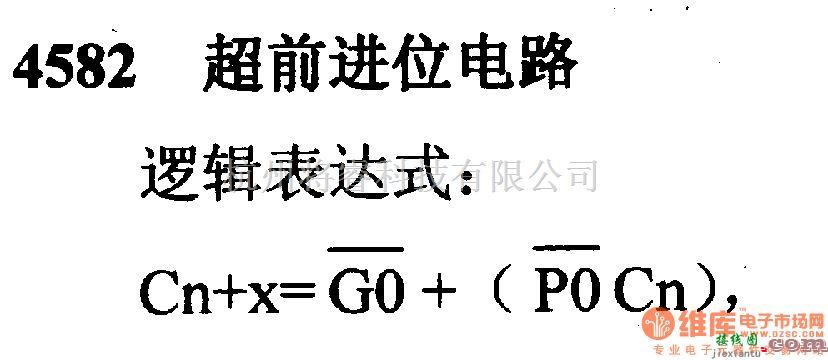 数字电路中的4000系列数字电路,4582超前进位电路  第1张