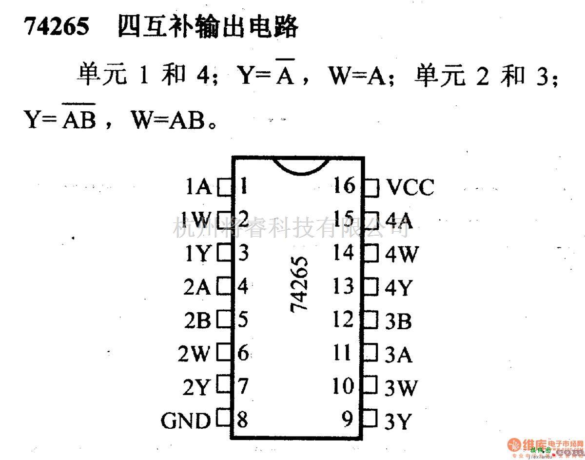 数字电路中的74系列数字电路74265.四互补输出电路  第1张