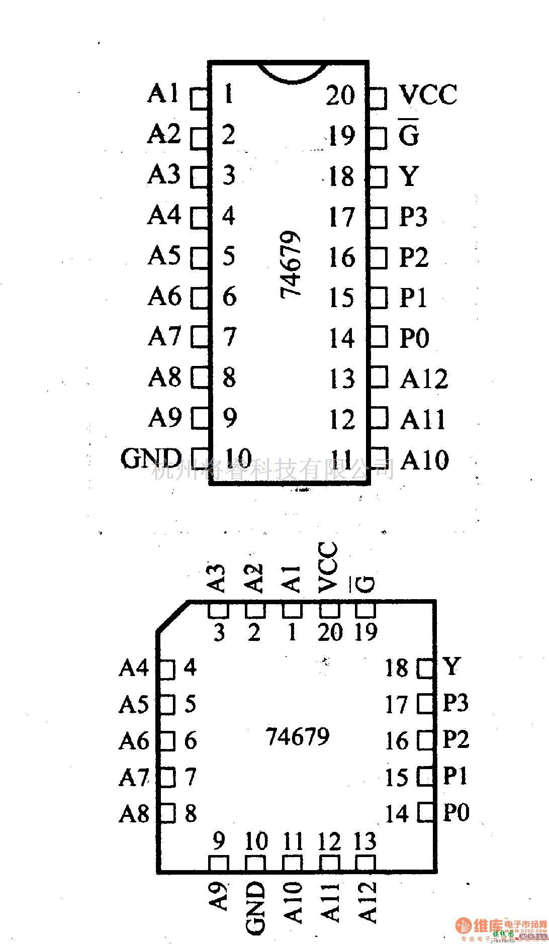 数字电路中的74系列数字电路74HC679等12位地址比较器  第2张