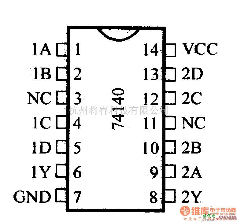数字电路中的74系列数字电路74S140双4输入与非线驱动器(50Ω）  第2张