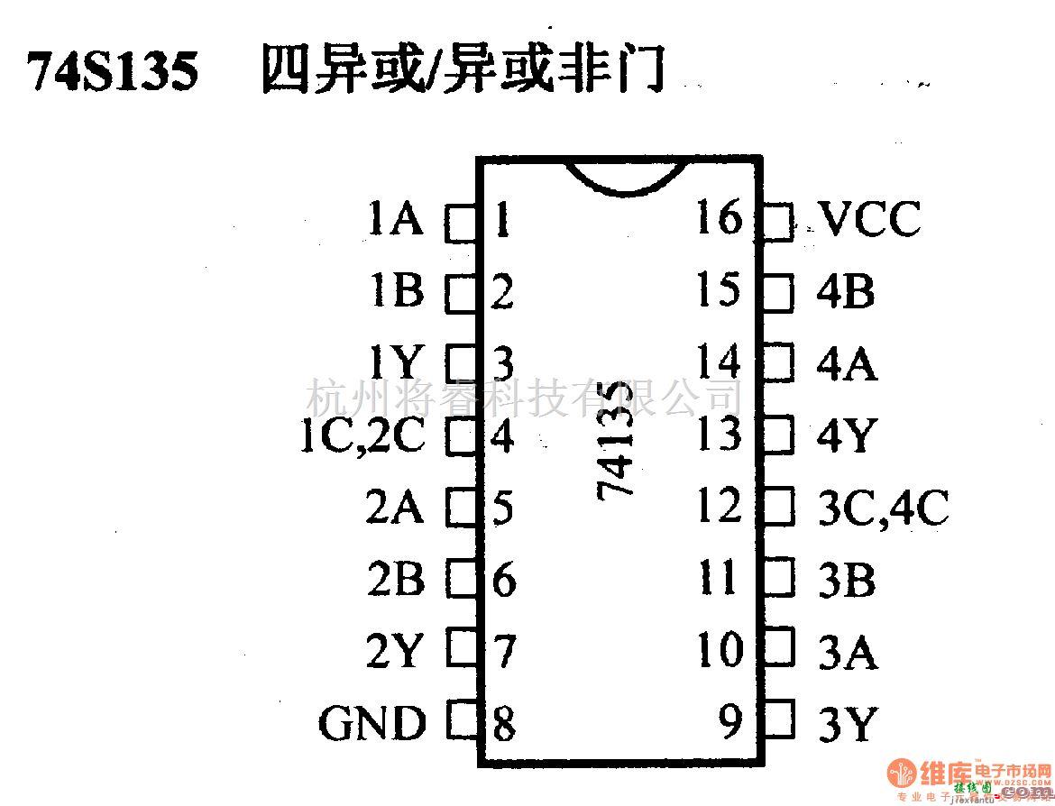 数字电路中的74系列数字电路74S135.四异或/异或非门  第2张