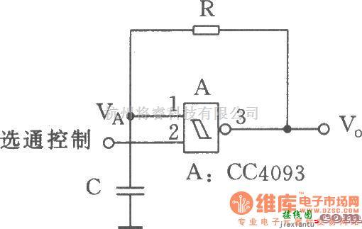 多谐振荡产生中的由CC4093组成的自激多谐振荡器  第1张