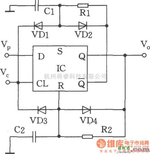 振荡电路中的用D触发器组成多功能振荡器  第1张