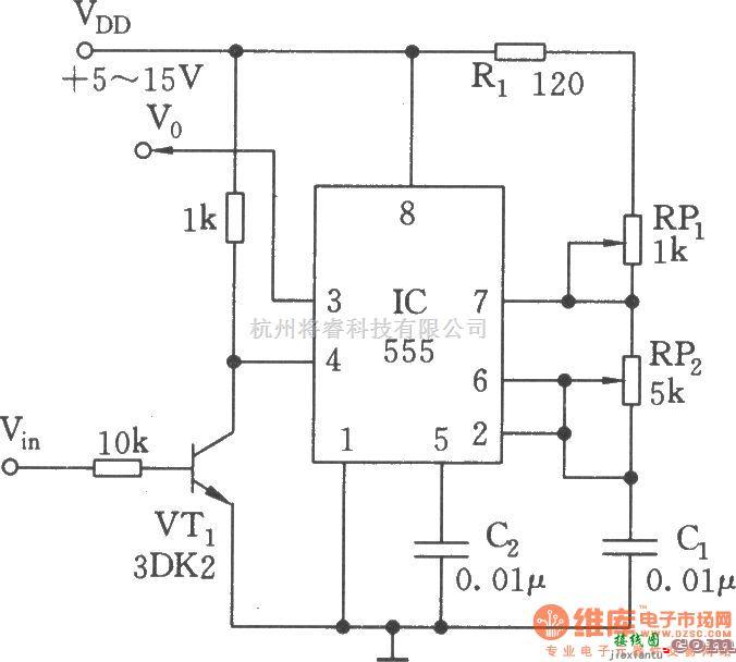 脉冲信号产生器中的闸门脉冲发生器(555)  第1张