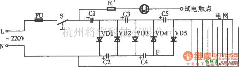 防害中的BZN-5型电子灭蝇器电路  第1张