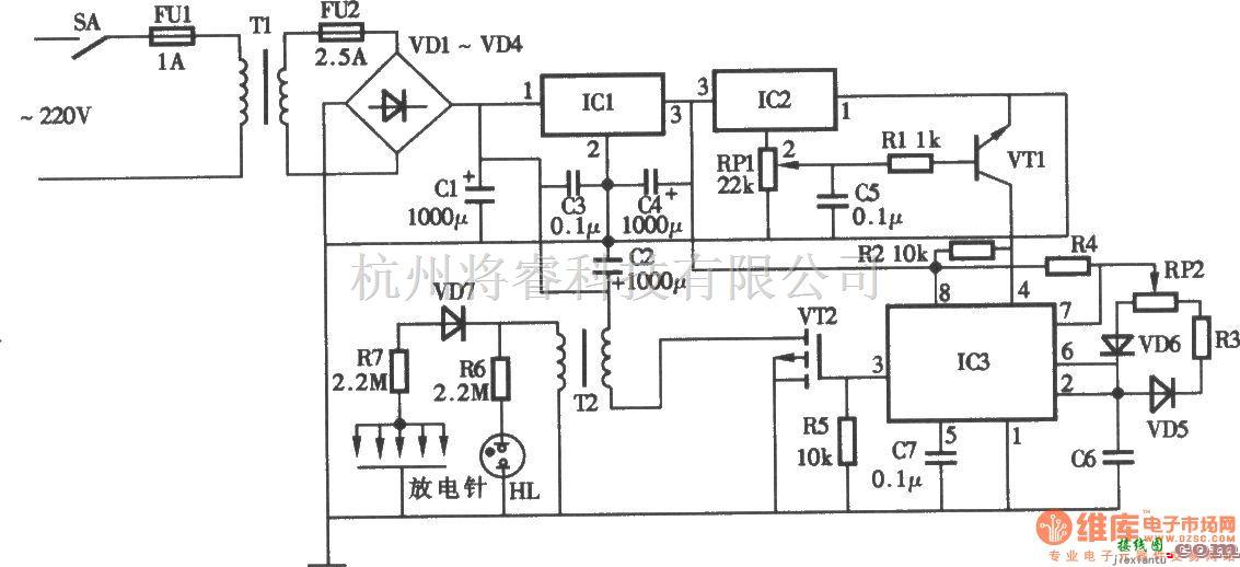 负氧离子发生器电路  第1张