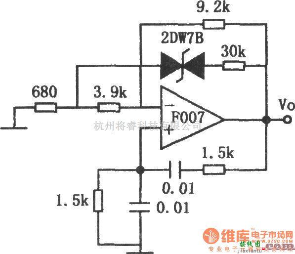 文氏信号产生中的F007构成的文氏电桥正弦波发生器  第1张