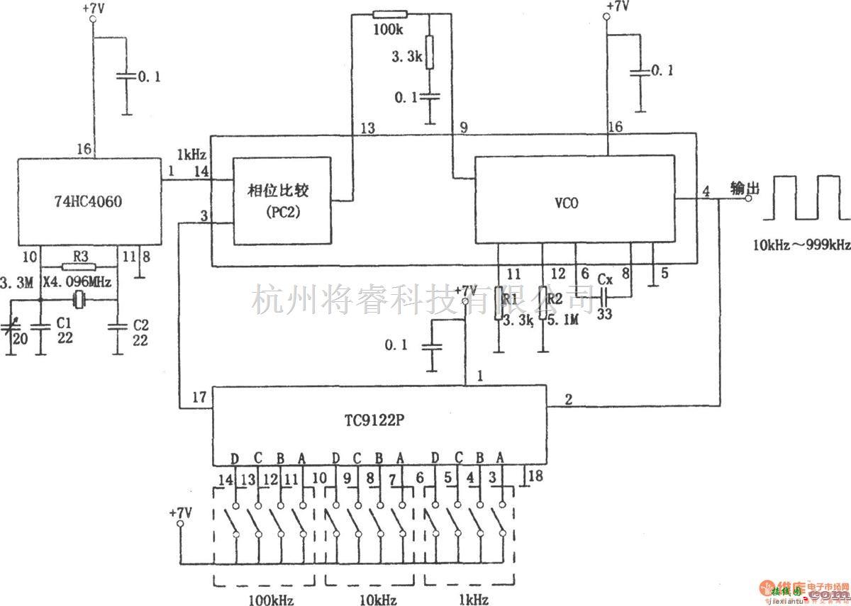 脉冲信号产生器中的PLL脉冲发生器(74HC4060、TC9122P)  第1张