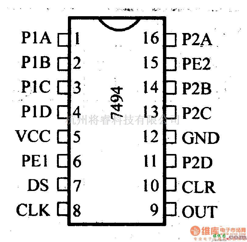 数字电路中的74系列数字电路7494.4位寄存器  第2张