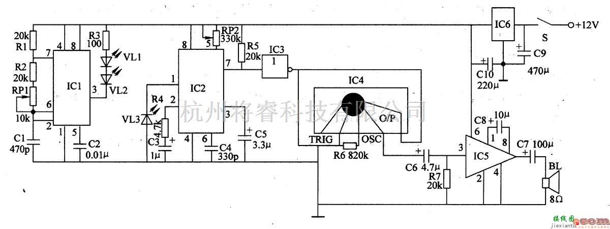 集成电路构成的信号产生中的车距语言提示器  二 第1张