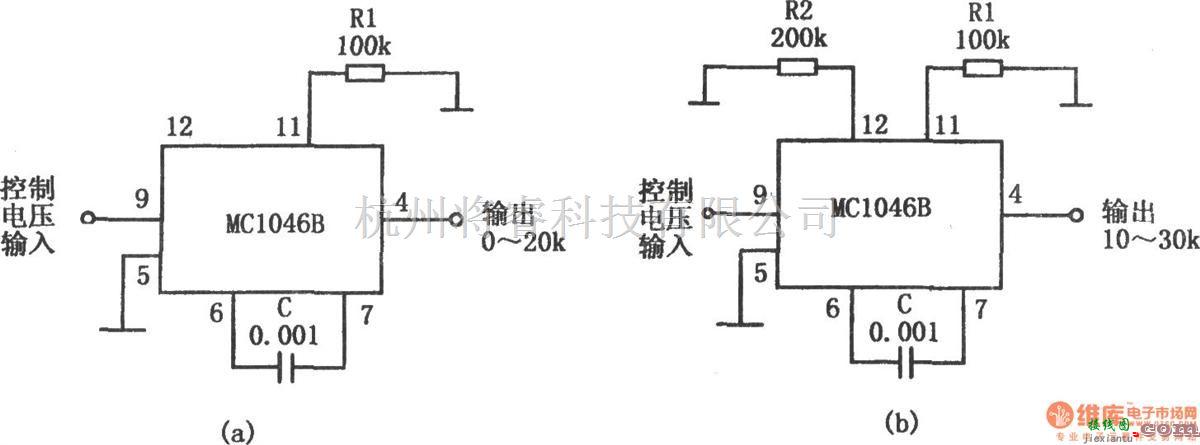 正弦信号产生中的MC1046B构成的压控正弦波振荡器  第1张