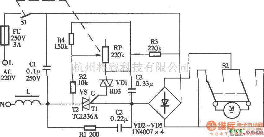 耐奇YB-831A型滚动式按摩健身器电路  第1张