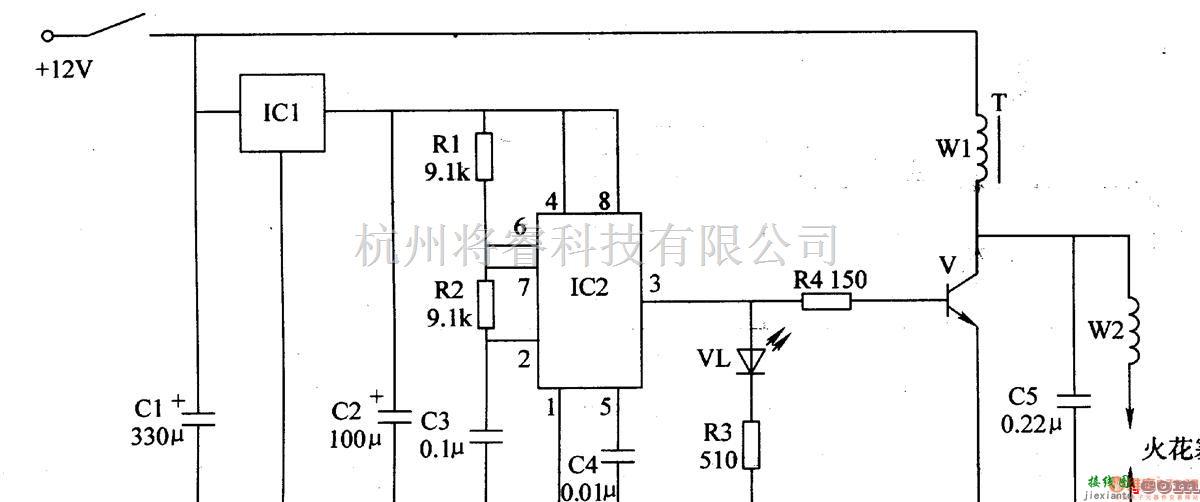 多谐振荡产生中的汽车电子点火器  一 第1张