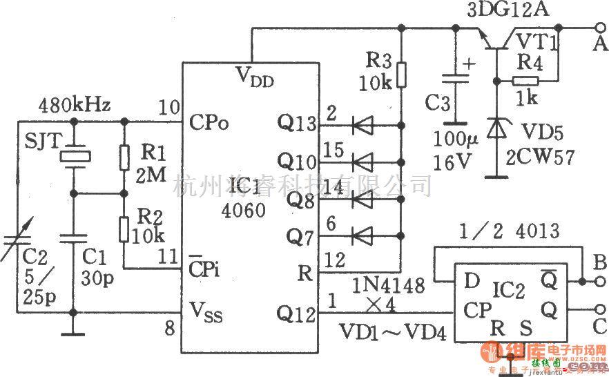 低频信号产生中的高精度50Hz时基电路  第1张