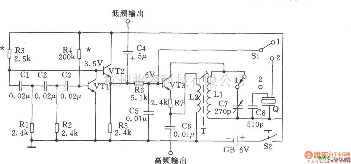 多种频率信号中的高低频信号发生器  第1张