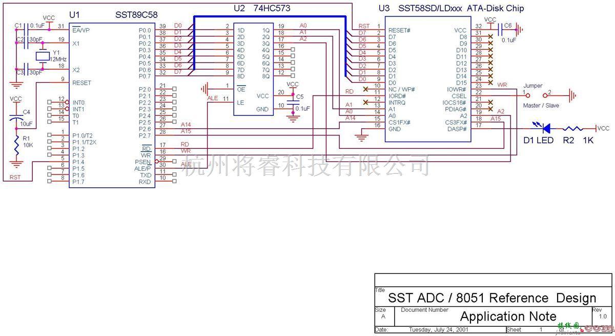 单片机制作中的SST89C58电子盘电路及代码  第1张