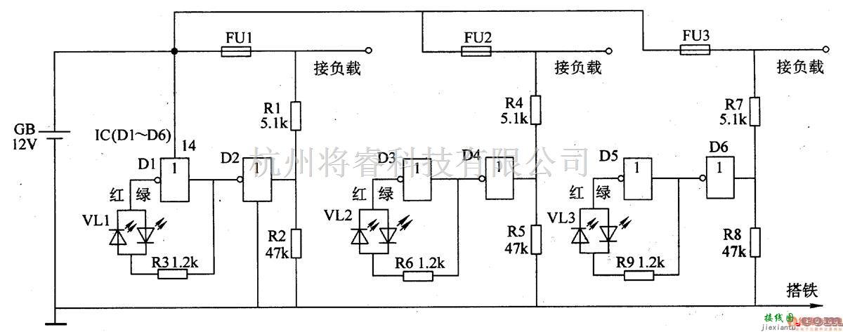 光电显示电路中的熔断器熔断指示器  一 第1张