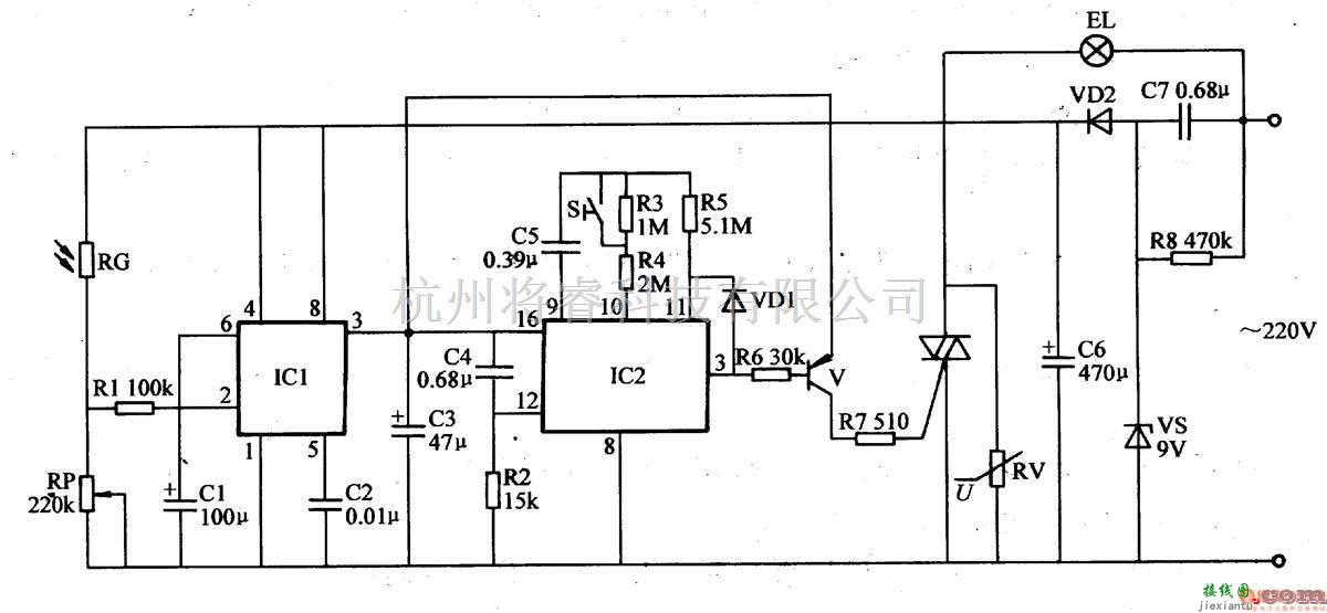 控制电路中的光控霓虹灯 二  第1张