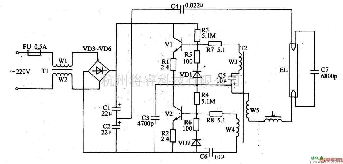 控制电路中的荧光灯电子镇流器 二  第1张
