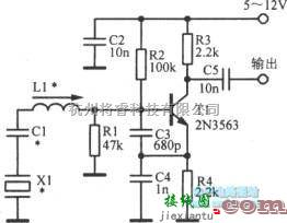 振荡电路中的150～500kHz晶体振荡电路  第1张