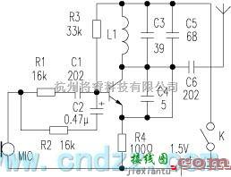 无线发射中的一款廉价的无线话筒电路  第1张