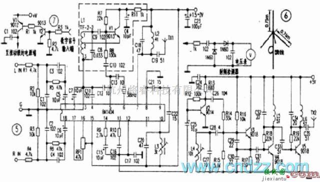 无线发射中的几款无线话筒电路  第5张