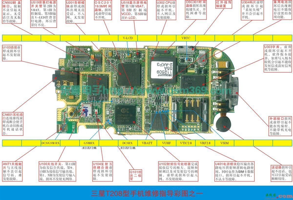 手机维修中的三星T200/T208手机维修实物图  第1张