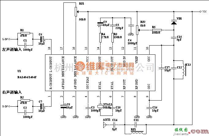 无线发射中的调频立体声发射电路  第1张