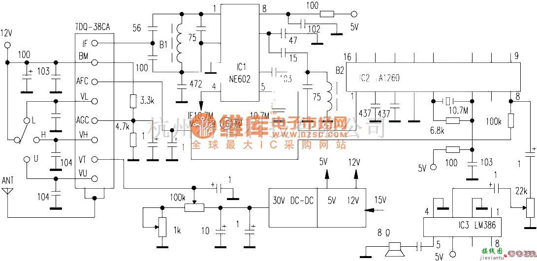 无线接收中的45-925MHz调频接收头电路  第2张