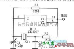 振荡电路中的使用CNOS反相器的晶体振荡电路  第1张