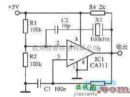 振荡电路中的100kHz晶体振荡器  第1张