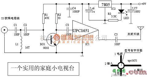 无线发射中的实用的家庭电视台发射电路  第1张