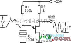 振荡电路中的100kHz晶体一单结晶体管弛张振荡器  第1张