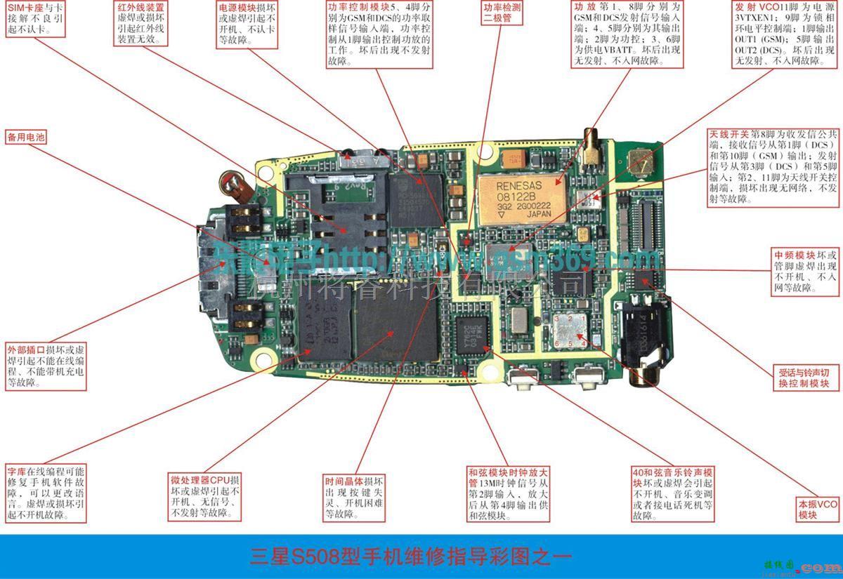 手机维修中的三星s500/s508手机维修实物图（一）  第1张