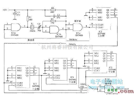 振荡电路中的TTL晶体校准器  第1张