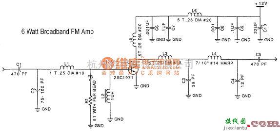 无线发射中的6瓦FM功率放大器电路（英文）  第2张